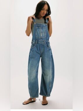 NWT We The Free Good Luck Barrel Overalls Sz XL
